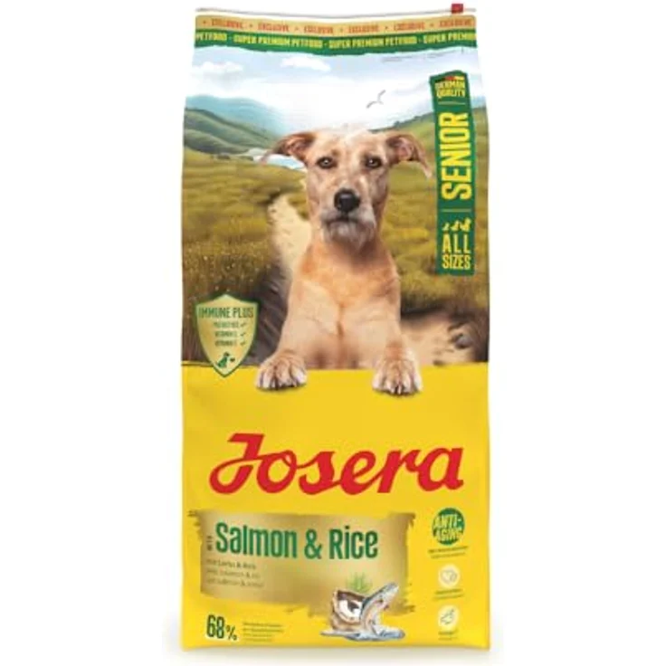 Josera Senior Salmon & Rice 12,5 kg Trockenfutter für Hunde, fettarm mit Lachs und Omega-3-Fettsäuren, unterstützt die Herzfunktion und Immunabwehr – Bild 2