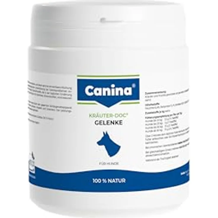 Canina KRÄUTER-DOC Gelenke, 300g Nahrungsergänzung für gesunde Gelenke und Bindegewebe, 100% natürliche Kräuter