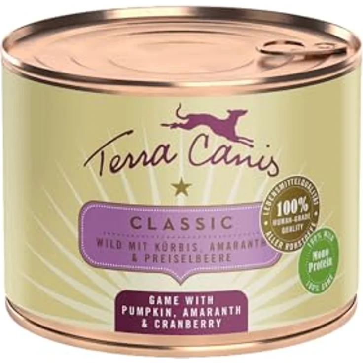 Terra Canis Wild, Kürbis & Preiselbeere, Classic Nassfutter 200g, 100% Lebensmittelqualität, allergen- & getreidearm, glutenfrei – Bild 1