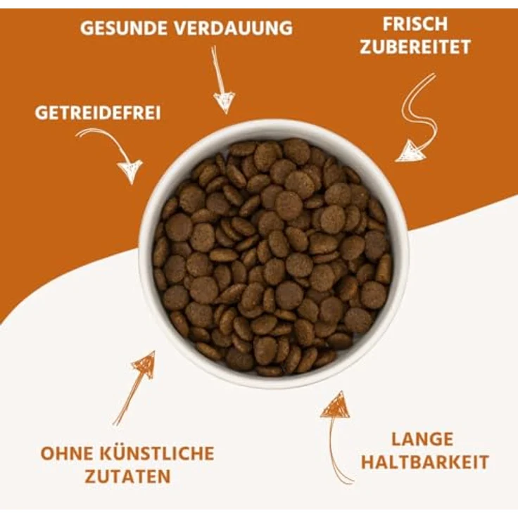 Wildfang® Hundefutter, Trocken, Getreidefreies Premium Trockenfutter mit 50% Ente und Süßkartoffel, 2 kg – Bild 3