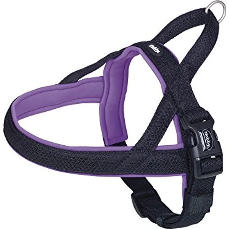 Nobby Norwegergeschirr Mesh Preno, lila, Brust-, Hals- und Schulterpolsterung, wasserabweisend, stufenlos verstellbar, L: 68-85 cm + 54 cm, B: 40/45 mm, 1 Stück – Bild 1