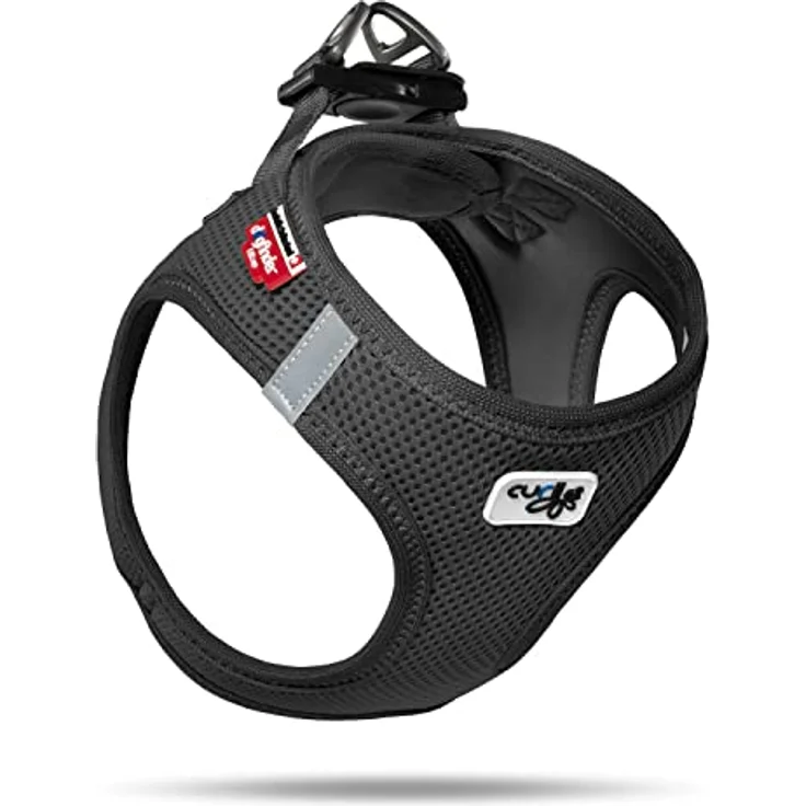 Curli Vest Harness Air-Mesh Hundegeschirr, leichtes Step-in Geschirr mit hoher Atmungsaktivität, 3XS, Schwarz – Bild 1