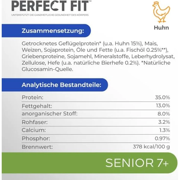 Perfect Fit Katze Senior 7+ Huhn, Trockenfutter für ältere Katzen, 7kg – Bild 5
