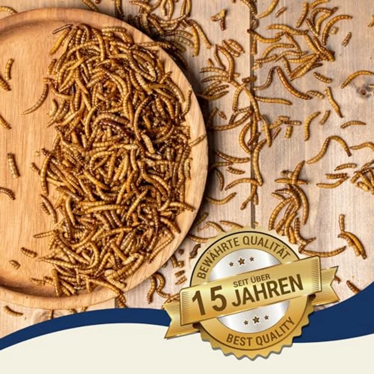 Lyra Pet® 4 x 1 kg Mehlwürmer getrocknet, 100% natürliches Proteinfutter für Vögel, Reptilien und Nager – Bild 4