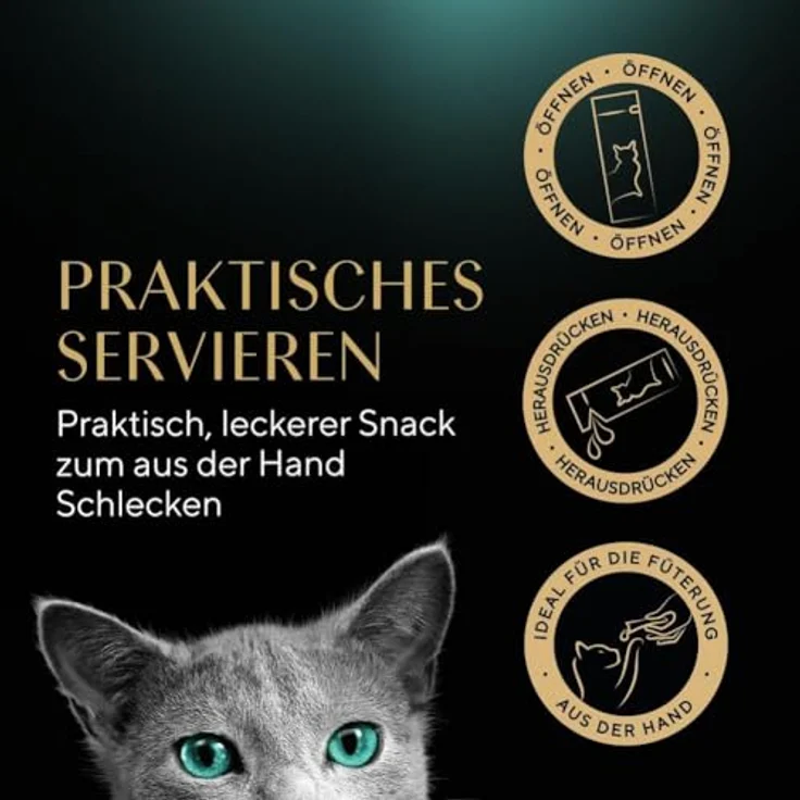 Sheba Creamy Snacks Multipack, Katzenfutter mit 3 Sorten (Huhn, Lachs, Rind), 18x12g – Bild 11