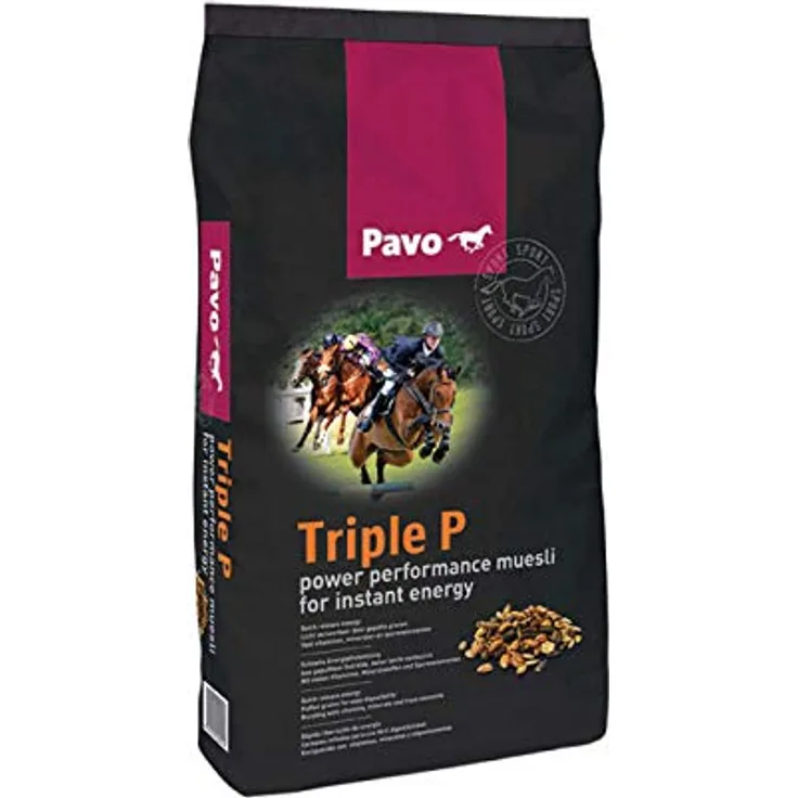Pavo Triple P, Pferdefutter 15kg mit schnell verfügbarer Energie, leicht verdaulich und speziell für Sportpferde geeignet