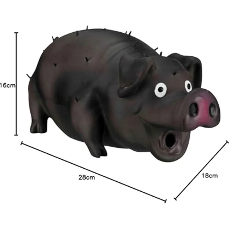 Trixie Borstenschwein, Original-Tierstimme, Latex 21 cm – Bild 5