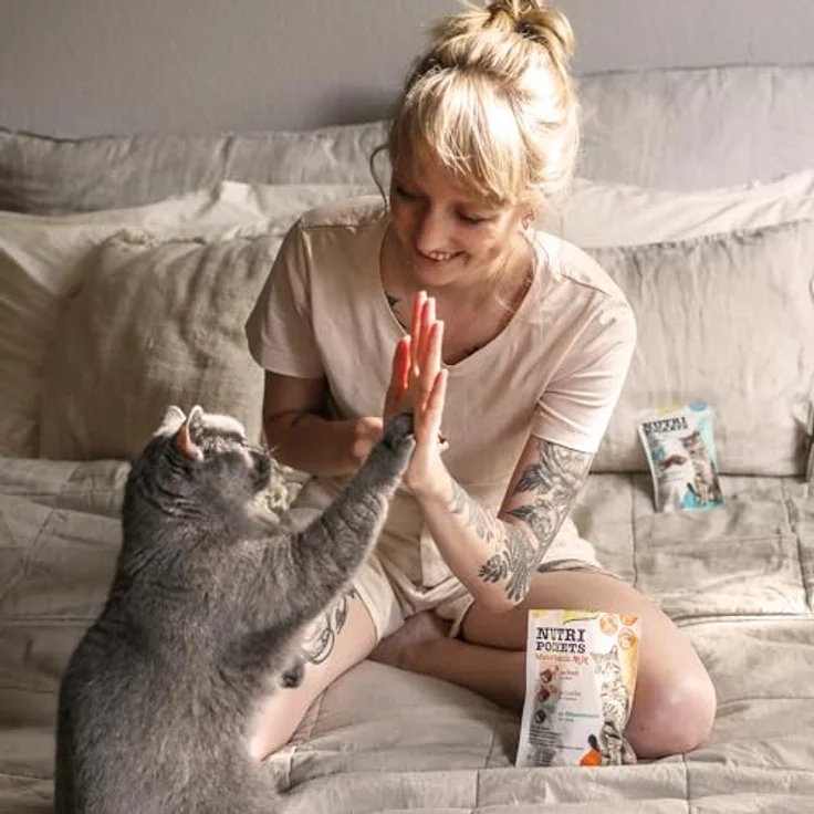 GimCat Nutri Pockets Malt & Vitamin Mix, Knuspriger Katzensnack mit cremiger Füllung und funktionalen Inhaltsstoffen, 150 g Beutel – Bild 5
