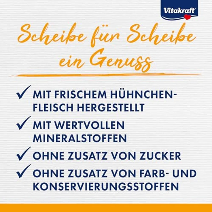 Vitakraft Dog Wurst mit Hühnchenfleisch, Hauptfutter oder Leckerbissen, zuckerfreier fleischiger Hundesnack, Vorratsgröße (1x 1kg) – Bild 3