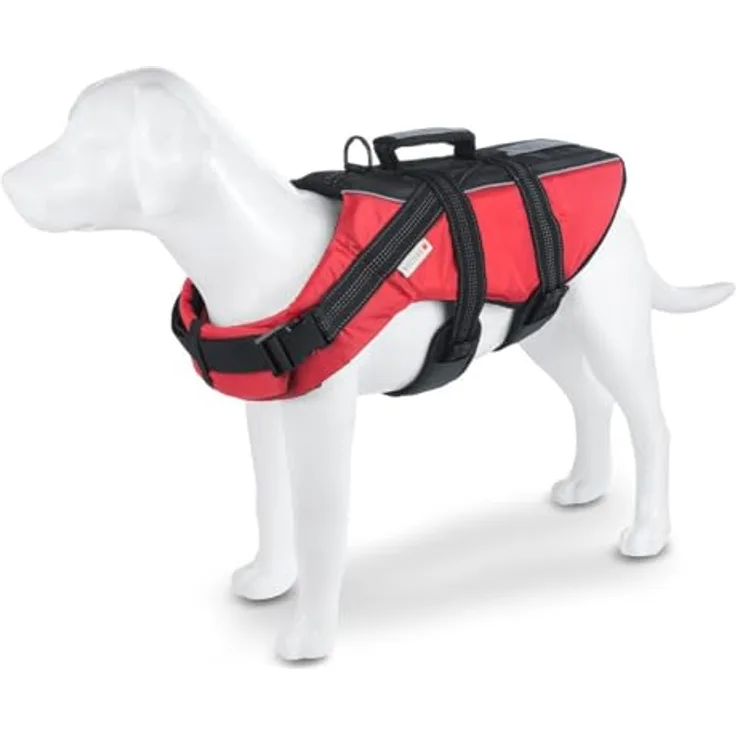 Wolters watchout Schwimmweste für Hunde, Größe M, mit optimalem Auftrieb und robustem, reflektierendem Material