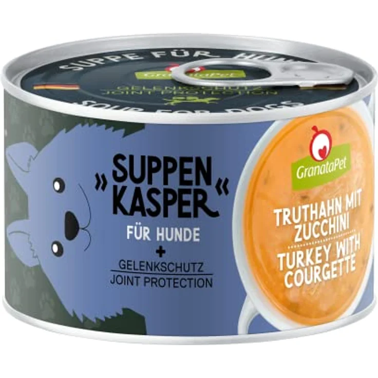 GranataPet Suppenkasper Truthahn mit Zucchini, Hundefutter ohne Getreide, Snack mit Grünlippmuschel & Mineralien, 6x140 g – Bild 1