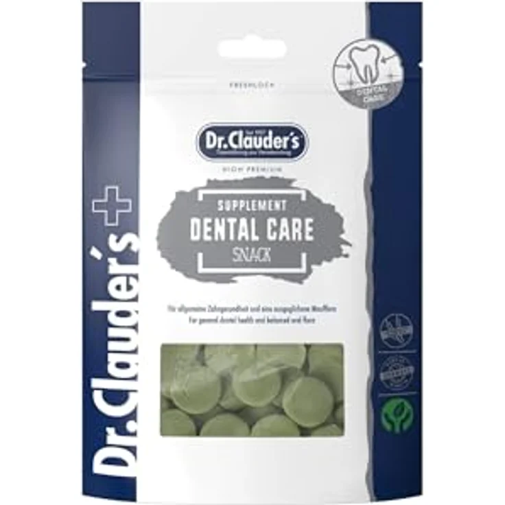 Dr.Clauder's Supplement Snack Dental Care, 150g zur Reduzierung von Zahnbelag und Förderung einer gesunden Maulflora bei Hunden und Katzen – Bild 1