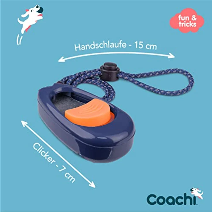 Coachi Multi-Clicker, Hundezubehör mit Lautstärkeregler in 3 Stufen, leicht zu bedienen, verstellbare Handschlaufe, ideal für Welpen und geräuschempfindliche Hunde – Bild 4