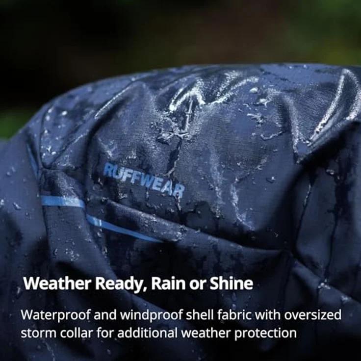 Ruffwear Sun Shower Overall, wasser- und winddicht, mit dehnbaren StormSleeves, reflektierenden Akzenten und PFAS-freier Beschichtung, Midnight Blue, M – Bild 3