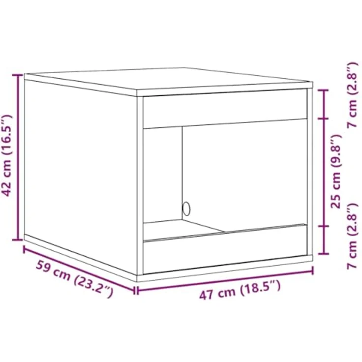 vidaXL Katzentoilette, Katzenklo Schwarz 47x59x42 cm Holzwerkstoff, Vielseitiges Katzenmöbel mit verstecktem Design – Bild 4
