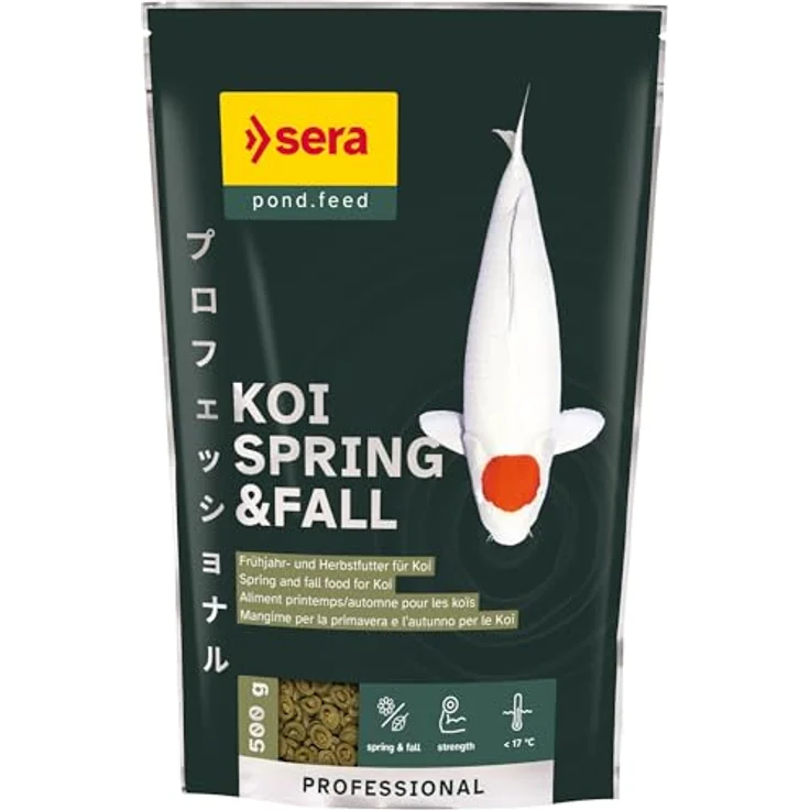 sera Koi Professional Spring & Fall 500 g, Koi Futter für Frühjahr & Herbst unter 17 °C, leicht verdauliche Rezeptur für gesundes Wachstum – Bild 1