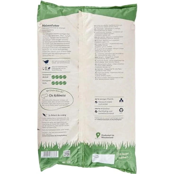 Elles Meisenfutter 2,5 kg, Energiereiches Ganzjahresfutter mit Sonnenblumenkernen, Erdnüssen & Hanfsaat, Ideal für Futterhäuschen & Bodenfütterung – Bild 2
