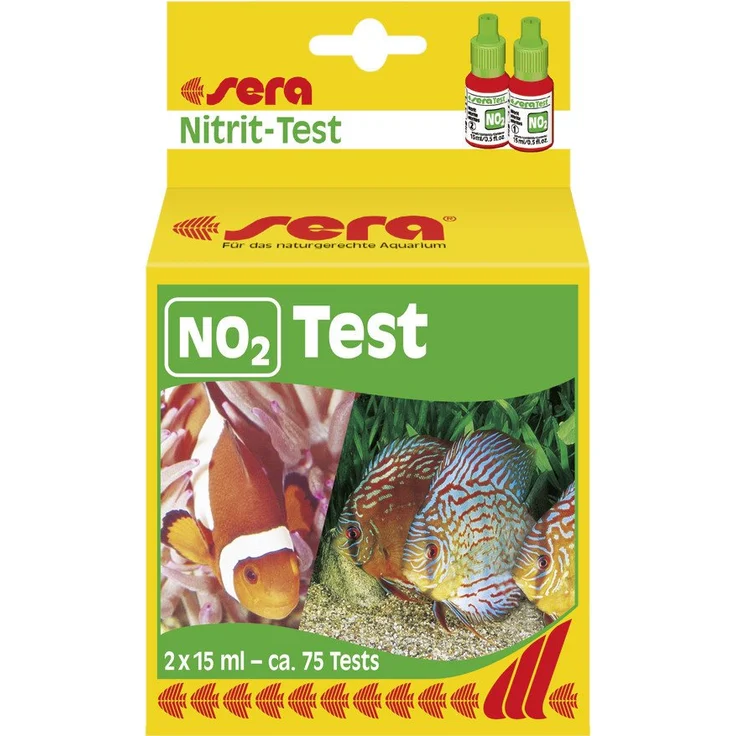 Sera Aquarium-Wassertester Nitrit NO2 Test, präzise Messung für Süß- und Meerwasser, 15 ml, ausreichend für ca. 75 Messungen