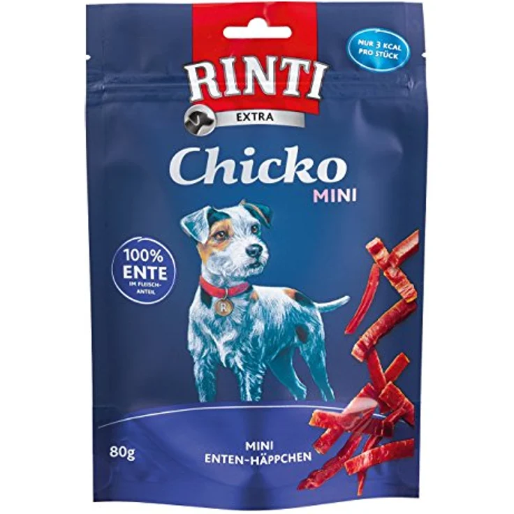 Rinti RINTI Chicko's MINI Enten-Häppchen, Hundesnack aus hochwertigem Entenbrustfilet, 80 g – Bild 2