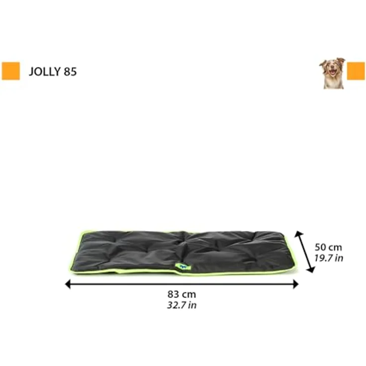 Ferplast Jolly Hundematte & Katzenmatte, waschbares Hundebett, wasserdicht & kratzfest, 83 x 50 cm, M, grau – Bild 2
