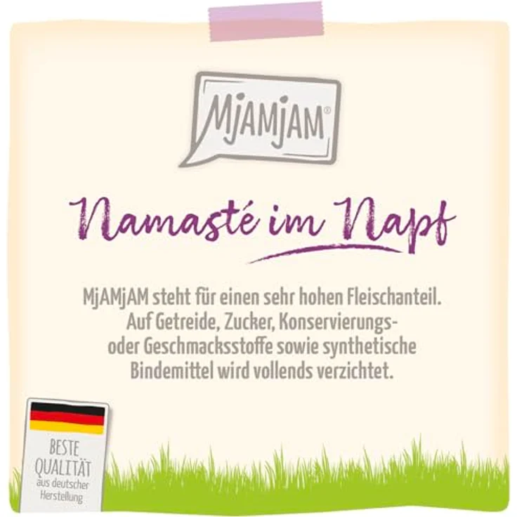 MjAMjAM Premium Nassfutter für Katzen – Wellness Wohlfühlpaket Huhn, getreidefrei, 12er Pack (12 x 125g) mit hohem Fleischanteil – Bild 3