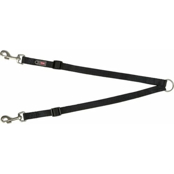 TRIXIE Premium-Paar-Kupplung, flache Hundeleine, XS-S, schwarz, mit Clip für Namensschilder – Bild 4