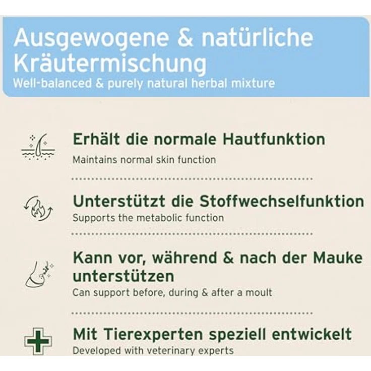 AniForte Mauke Formel für Pferde 1kg - Natürliche Haut- und Hufpflege, unterstützt Stoffwechsel & Immunsystem, für vitale Haut und Wohlbefinden – Bild 3