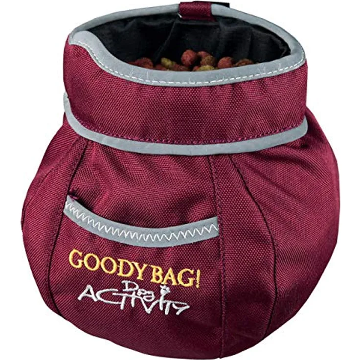 TRIXIE Leckerlibeutel Dog Activity Goody Bag, stabiler Ringeinsatz, wetterfester Verschluss, mit Befestigungsclip und reflektierenden Elementen, diverse Farben