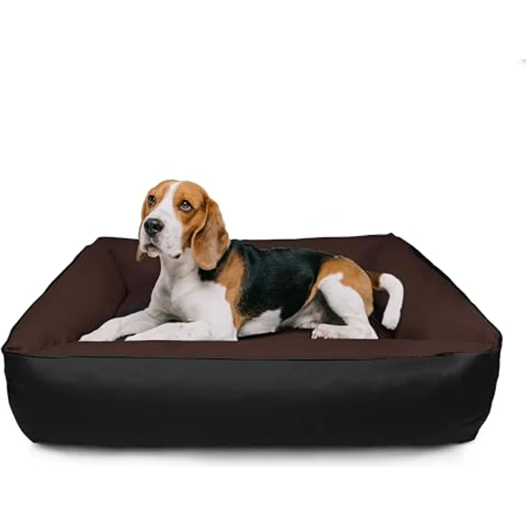 BedDog Hundebett MAX QUATTRO mit Rand, abnehmbarer Bezug, kariert – Bild 5