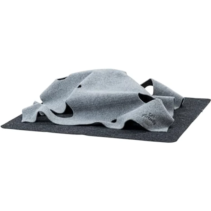 TRIXIE Tier-Intelligenzspielzeug Trixie Adventure Carpet, Spielplatz für Tiere mit rutschfestem Gummiboden und individuell veränderbarer Form, Polyester, ca. 99 x 99 cm, blau – Bild 2