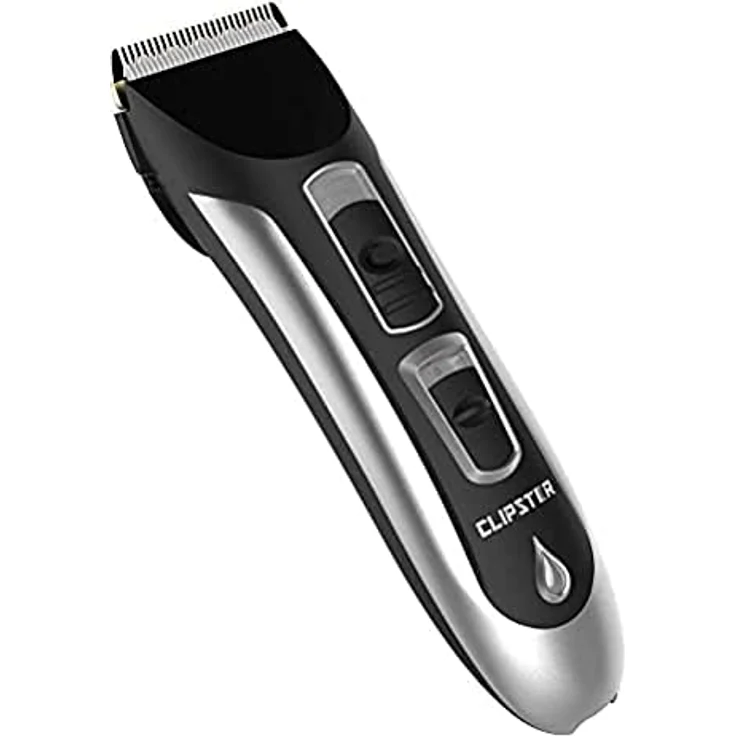 CLIPSTER Maxi-Pet 18461 Akku-Schermaschine DropiX, wasserdicht mit Edelstahl-Scherkopf und 4 Aufsteckkämmen, 500 g, inkl. Zubehör – Bild 1