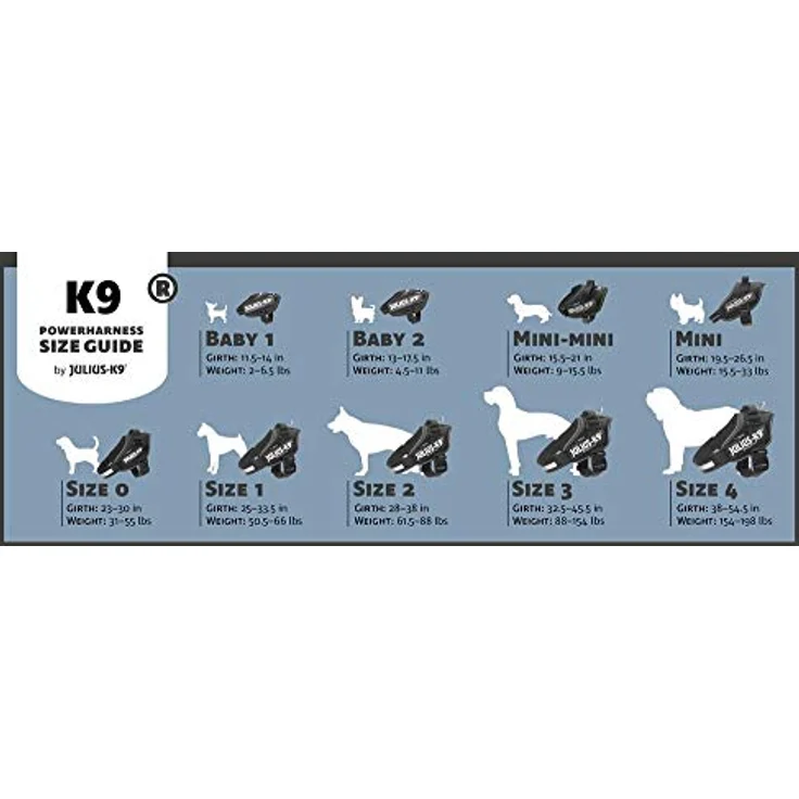Julius-K9® Powergeschirr Baby & Mini rot Mini (M) – Bild 6