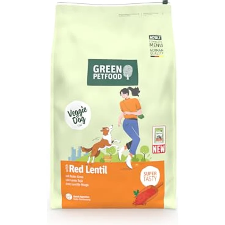 Green Petfood VeggieDog, Premium Trockenfutter für ausgewachsene Hunde, 10 kg, 100% vegetarisch, weizenfrei, besonders verträglich mit Flohsamenschalen – Bild 1