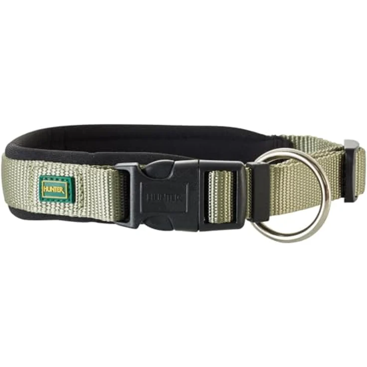 Hunter Hunde-Halsung Neopren Vario Plus oliv-schwarz XS-S – Bild 2
