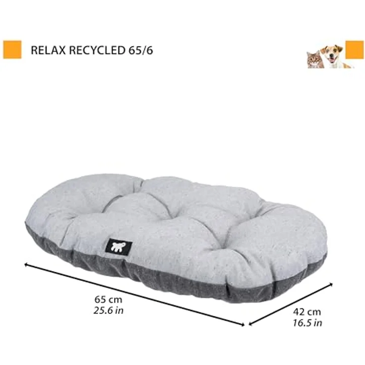 Ferplast Hundebett Relax, Hundekissen aus Baumwolle – waschbar, weiche Polsterung, 65 x 42 cm, lila – Bild 3