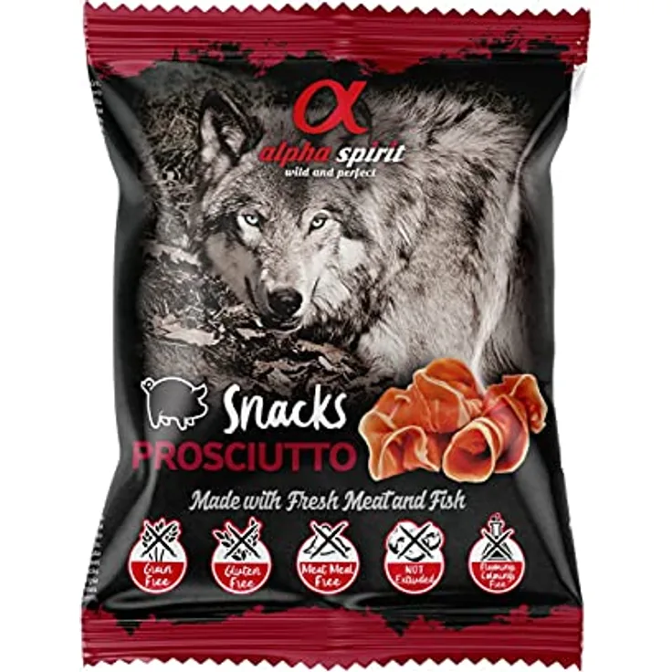 Alpha Spirit Snack de Jamón, 50g Kausnack für Hunde, 100% natürliche Inhaltsstoffe, 24 Stück