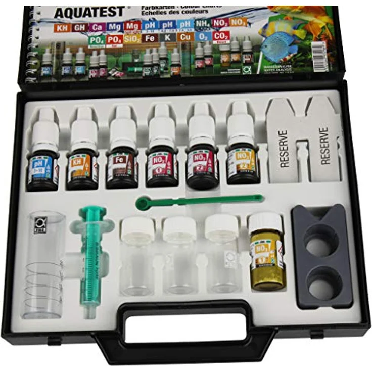 JBL Wassertest-Koffer ProAquaTest Combi Set Plus Fe, mit 6 Tests für Süßwasser-Aquarien, wasserfester Kunststoffkoffer und umfangreichem Zubehör – Bild 4