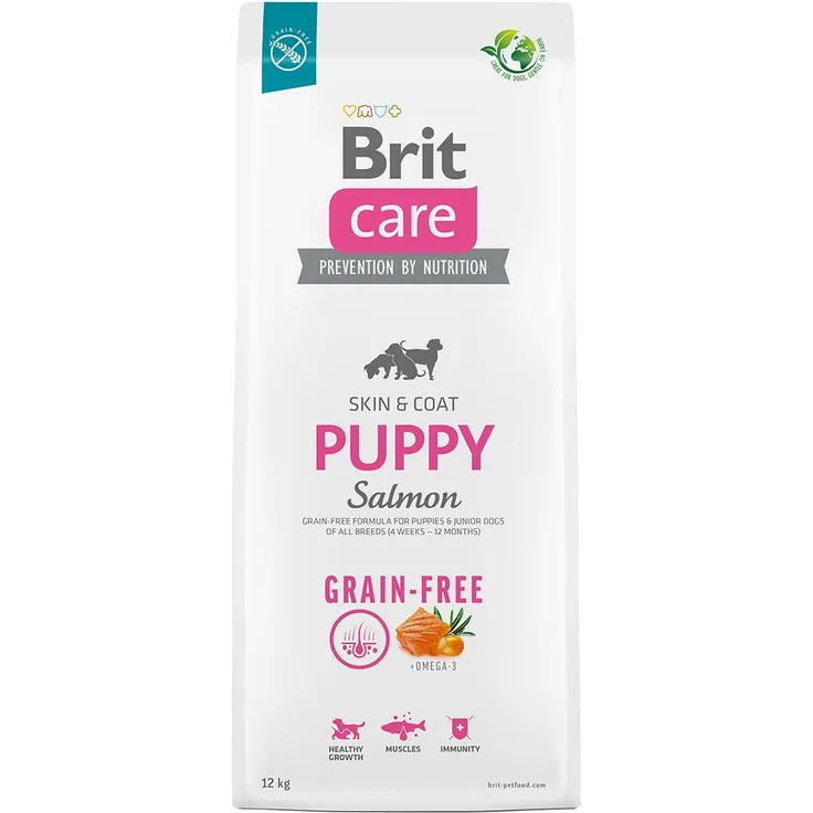 Brit Care Dog Grain Free Puppy, 12 kg, Getreidefreies Trockenfutter für Welpen und Junghunde aller Rassen (1-12 Monate)