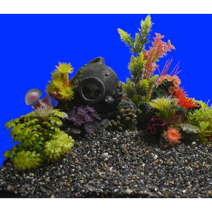 Nobby Aqua Ornaments Koralle mit Pflanzen, ungiftig für Süß- und Salzwasseraquarien, 19 x 15 x 15 cm, 1 Stück – Bild 3