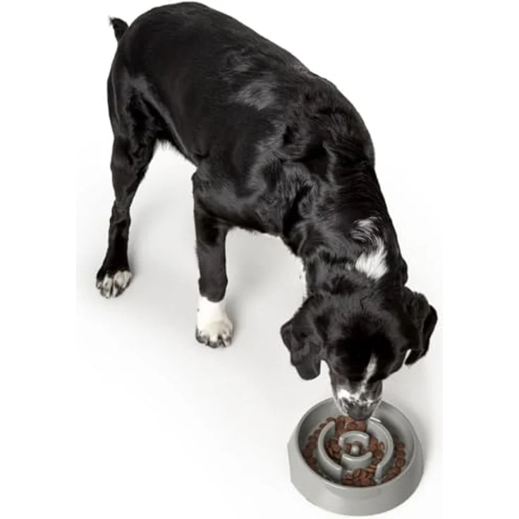 HUNTER ATLANTA Anti-Schlingnapf, Futternapf für Hunde und Katzen, zur kontrollierten und verlangsamten Futteraufnahme, 550 ml, grau – Bild 4
