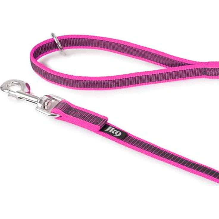 JULIUS K-9 IDC Color & Gray gumierte Leine, 20 mm x 1,2 m, stark und widerstandsfähig, pink-grau – Bild 3