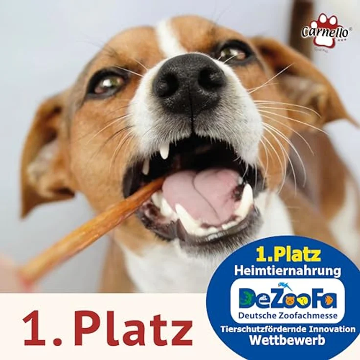 Carnello Welpenspaghetti, getreidefreier Hundesnack für kleine Hunde, wiederverschließbarer Beutel (3 x 30g) – Bild 4