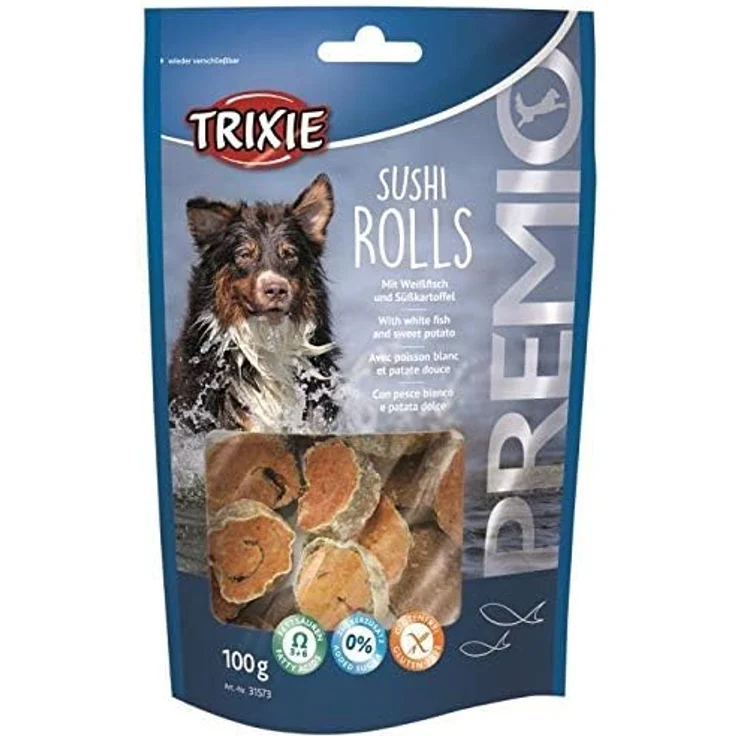 TRIXIE Premio Sushi Rolls with Fish, 100 g - Hochwertiger Hundesnack mit intensivem Fischgeschmack, glutenfrei und ohne Zuckerzusatz – Bild 4