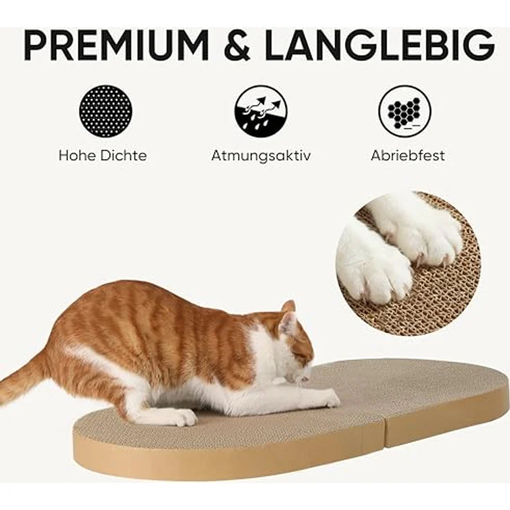 FUKUMARU 2er Set Kratzbrett für Katzen, 60 x 31 cm, langlebige Wellpappe, vertikales Design, platzsparend und leicht zu montieren – Bild 5
