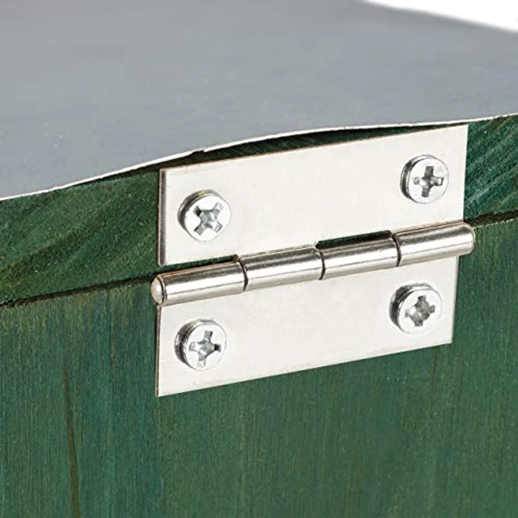 Relaxdays - Eichhörnchen Futterhaus, Holz Futterstation, wetterfest, Metalldach, Eichhörnchenhaus zum Stellen, dunkelgrün – Bild 8