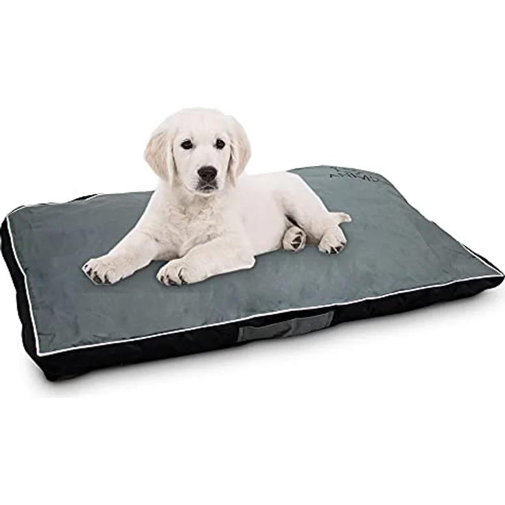 ANIMEL Hunde Matte, Hundebett 70x45 cm, robuste und bequeme Polyester-Liegematte mit rutschfestem Boden und Tragegriff – Bild 1