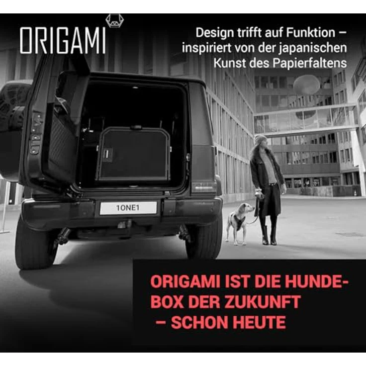 4pets 1ONE1 Origami Hundetransportbox, faltbar, sichere Hundebox fürs Auto, 4 Größen (S, M, L, XL) – Bild 8