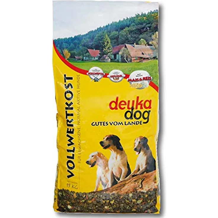 deuka Deuka Vollwertkost 15Kg, Hochverdauliche Flockenvollnahrung mit ausgewogener Nährstoffzusammensetzung, ideal für die Umstellung von Feucht- auf Trockenfutter