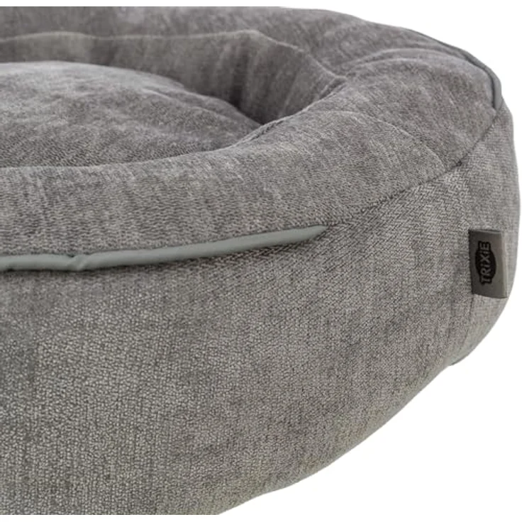Trixie Hundebett Vital Lennox, rundes orthopädisches Hundekissen in Grau, Ø50cm mit viskoelastischem Schaum für Memory-Effekt, pflegeleicht und rutschfest - 371320 – Bild 2