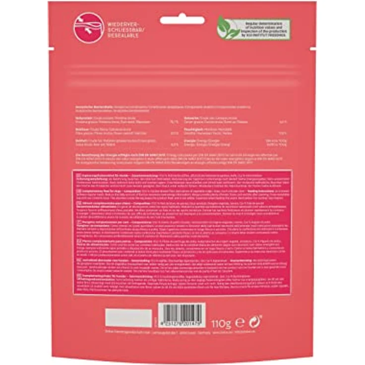 DOKAS Gefriergetrocknete Premium Hühnerbrust Nuggets für Hunde, 110 g, fettarm, soja-, gluten- und getreidefrei, SGS geprüft – Bild 4